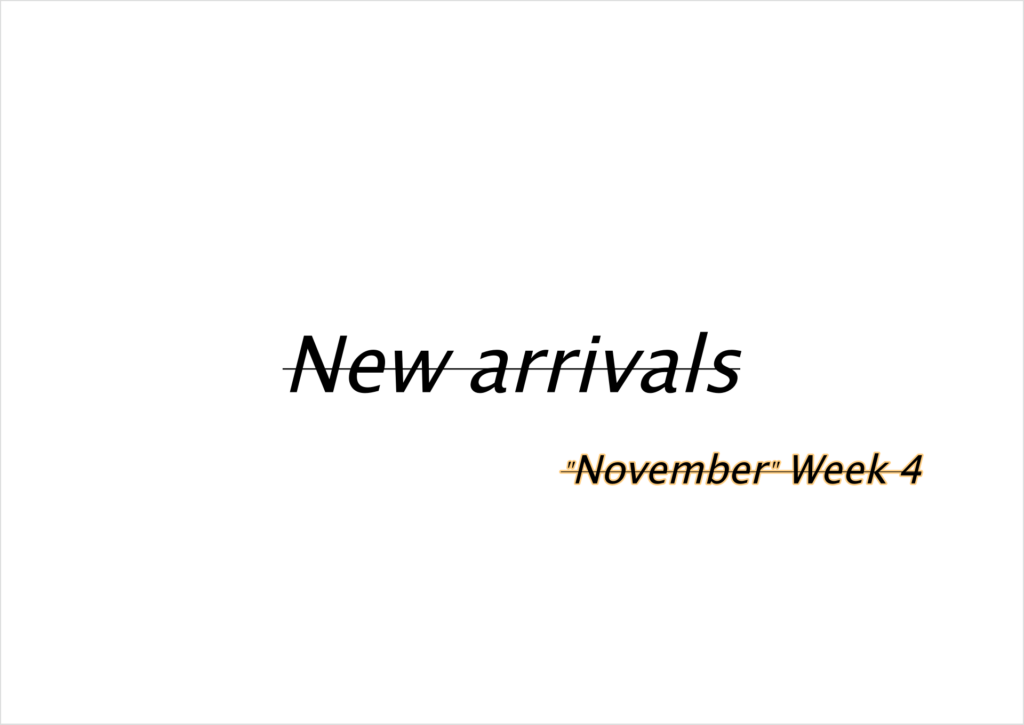 “November” Week 4