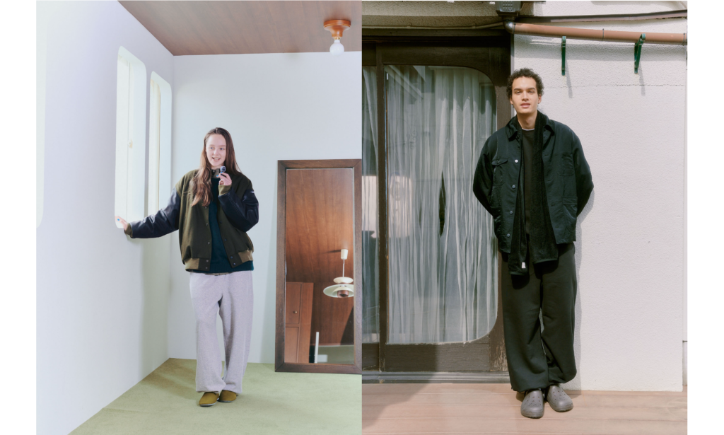 都会的でシンプルなプロダクツを展開する”EVCON”とアメリカ発の老舗ウェアブランド”FLUIT OF THE ROOM”がタッグを組んだスウェットセットアップが登場です。